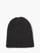 John Varvatos Plated Thermal Slouch Knit Hat Silver/black