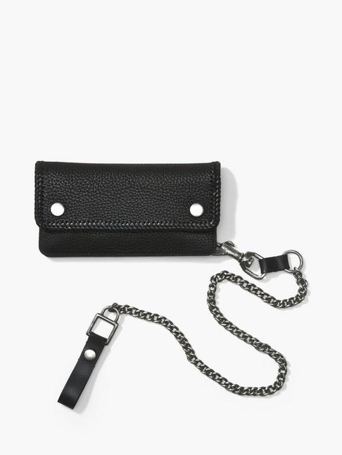 John Varvatos Pebbled Leather Biker Wallet