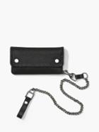 John Varvatos Pebbled Leather Biker Wallet