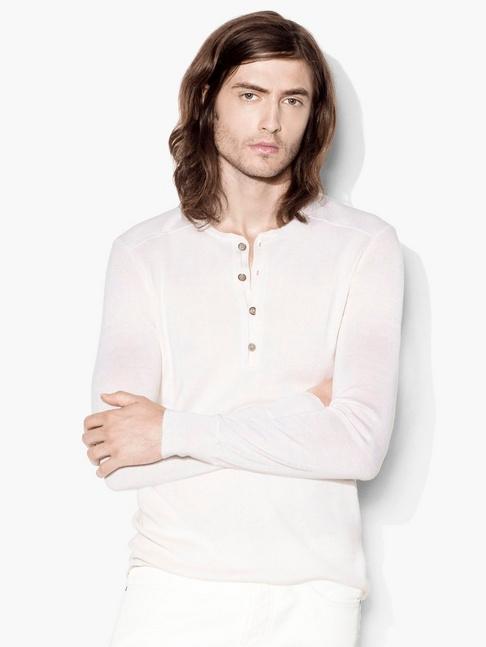 John Varvatos Cashmere Silk Henley