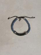 John Varvatos Braided Blue & Black Leather Bracelet