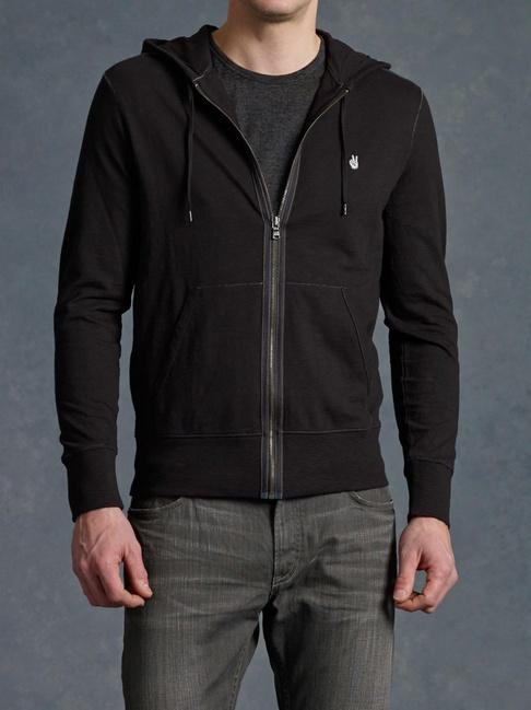 John Varvatos Peace Sign Zip Hoodie