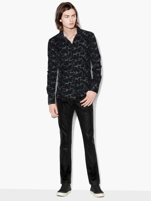 John Varvatos Long Sleeve Floral Camo Sportshirt