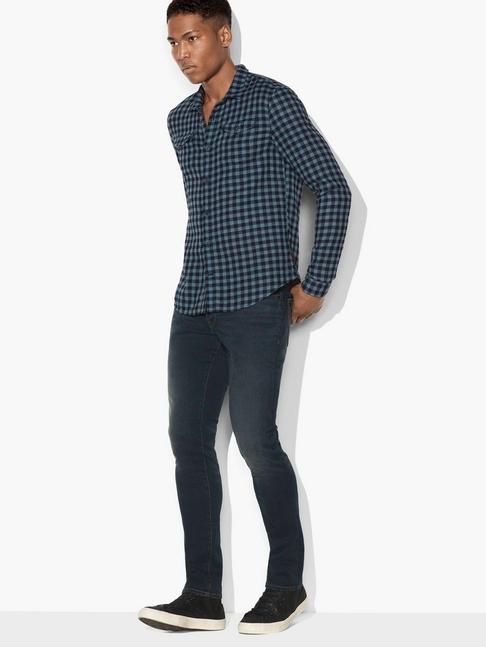 John Varvatos Double-face Check Shirt