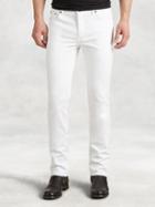 John Varvatos Woodward Cotton Canvas Jean White Size: 28 Rg