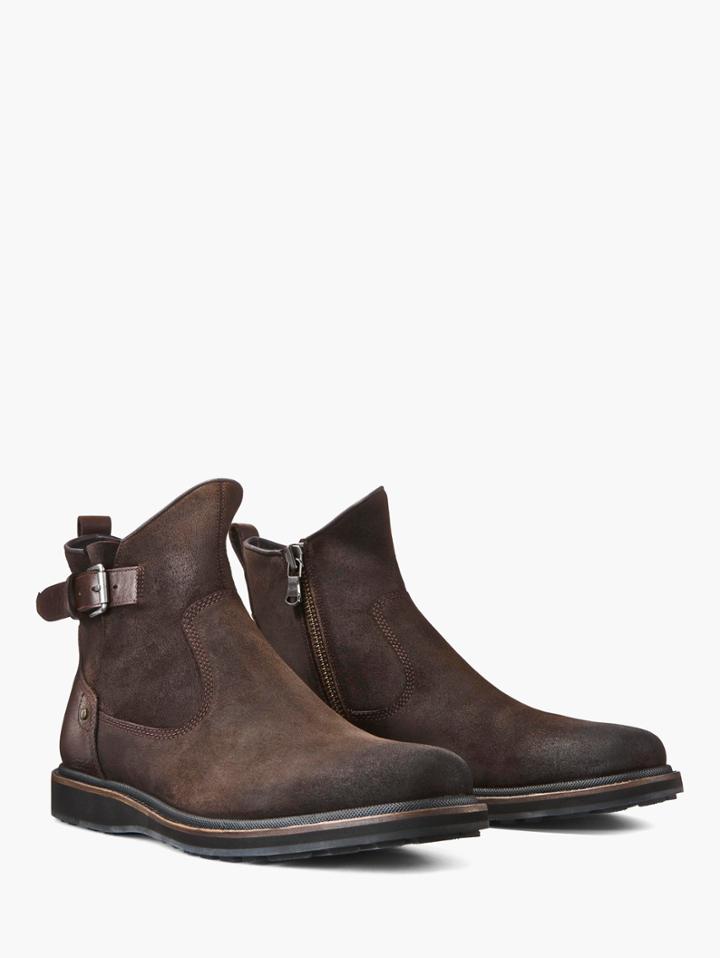 John Varvatos Brooklyn Lug Zip Boot Chocolate Size: 7