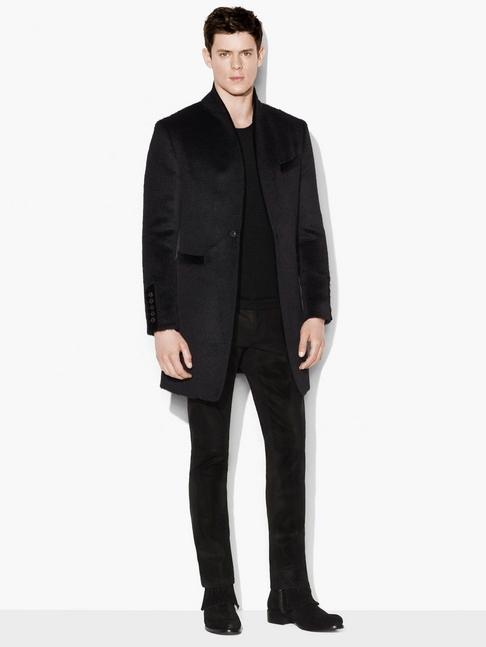 John Varvatos Alpaca And Virgin Wool Cutaway Coat