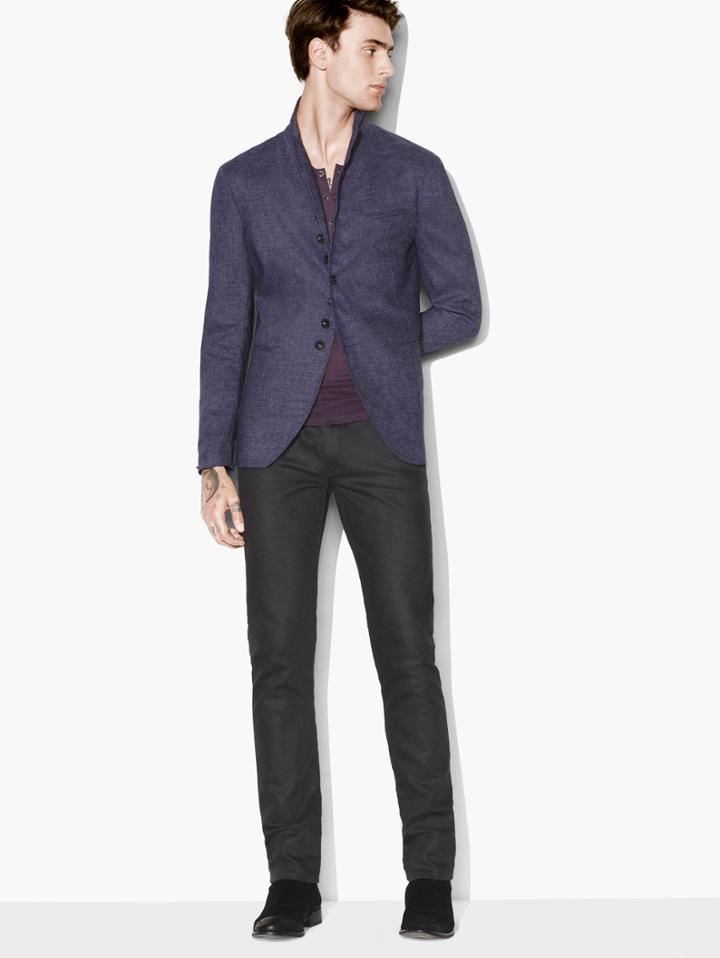 John Varvatos Multi-button Jacket Dry Lavender Size: 46