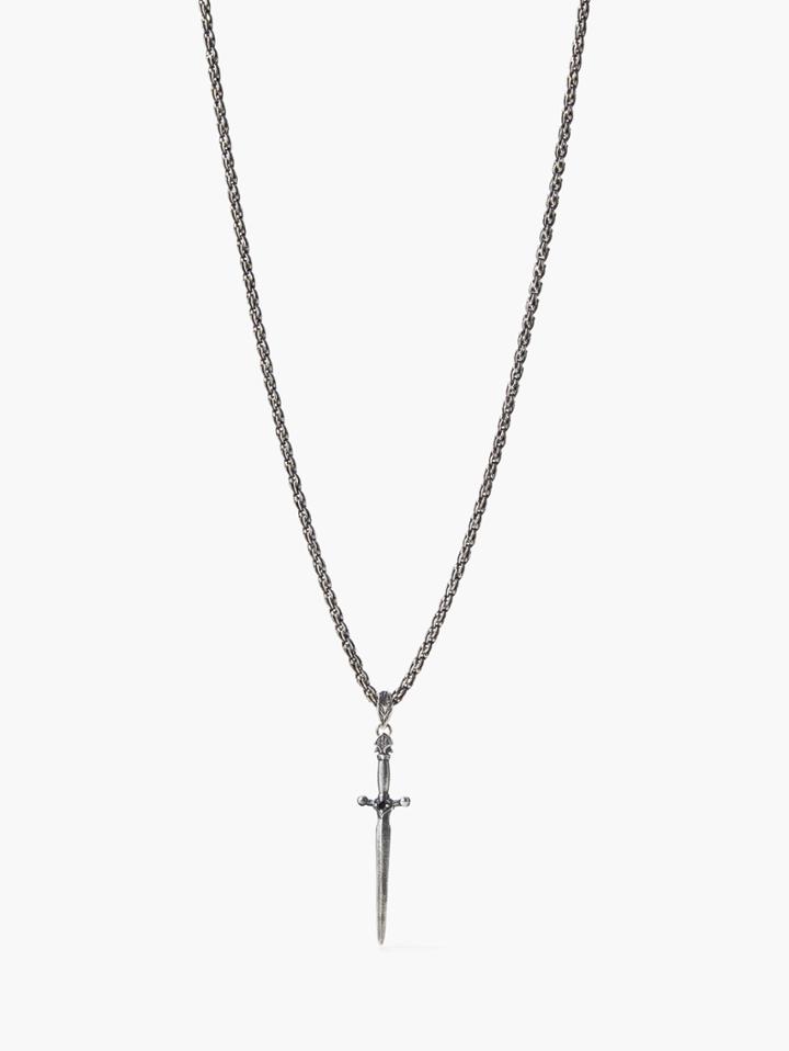 John Varvatos Silver Dagger Necklace Silver