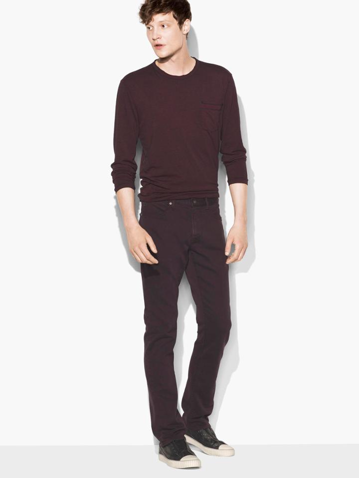 John Varvatos Knit Bowery Jean Merlot Size: 30