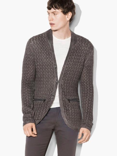 John Varvatos Hook & Bar Cable Sweater Jacket
