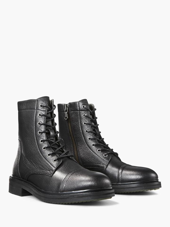 John Varvatos Cooper Officer Boot Black Size: 11