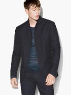 John Varvatos Stand-collar Jacket Navy Size: 46