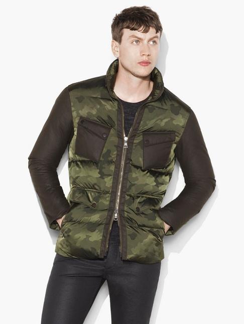John Varvatos Camo Down Jacket