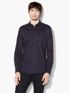 John Varvatos Slim Fit Sport Shirt With Shank Buttons, And Back Dried Berry Size: Xs