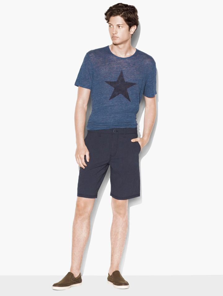 John Varvatos Navy Short Officer Blue Size: 29