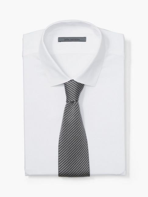John Varvatos Silk Striped Knit Tie
