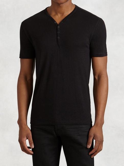John Varvatos Snap Front Henley