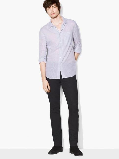 John Varvatos Checked Roll-sleeve Shirt Capri Size: Xs