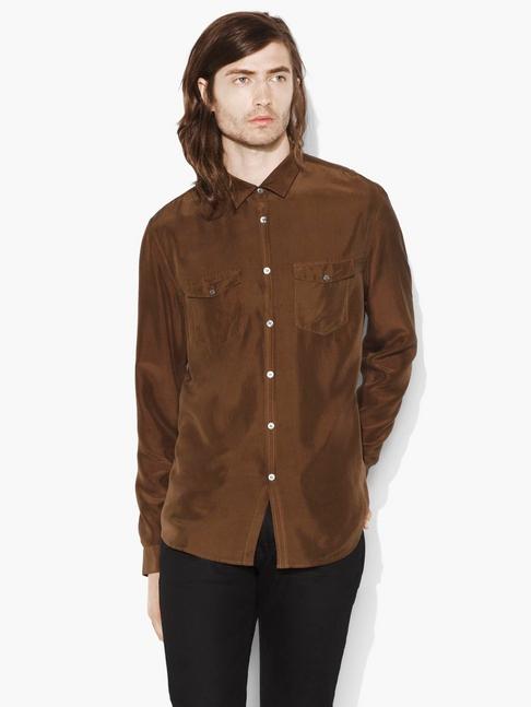John Varvatos Silk Military Shirt