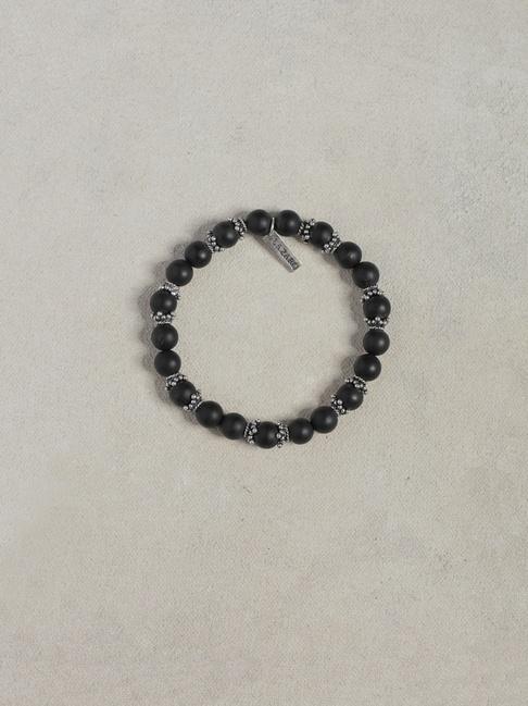 John Varvatos Onyx & Silver Bracelet