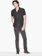 John Varvatos Short Sleeve Western Shirt Blue Horizon Size: Xs