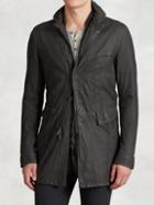 John Varvatos Dual Closure Suede Jacket