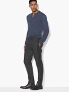 John Varvatos Tapered Side Stripe Pant Blk Cord Size: 30