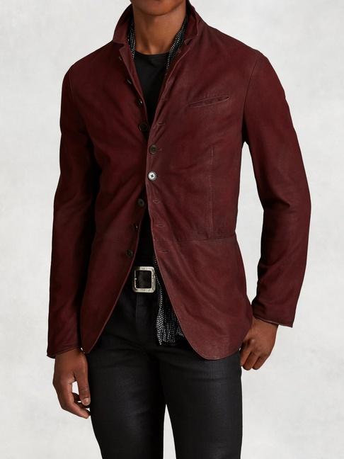 John Varvatos Goat Suede Cutaway Jacket