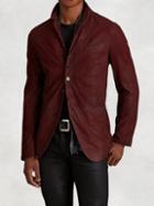 John Varvatos Goat Suede Cutaway Jacket