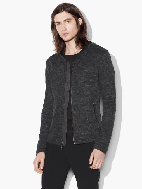 John Varvatos Zipped Knit Hoodie