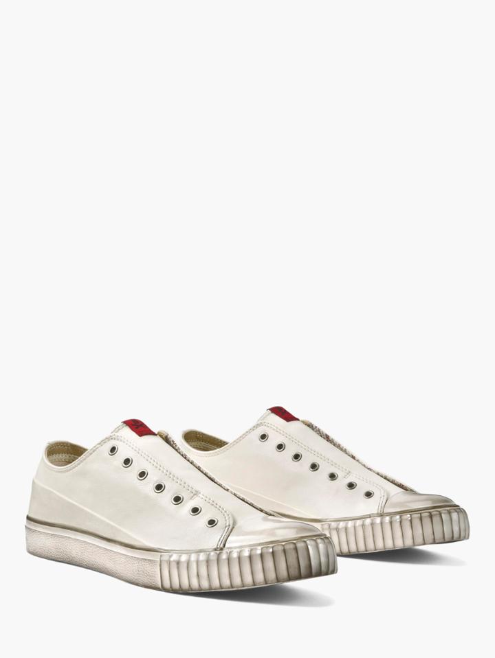 John Varvatos Laceless Low Top White Size: 7.5
