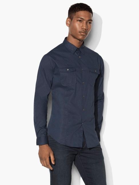 John Varvatos Abstract Military Shirt