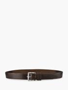 John Varvatos Rivet Buckle Leather Belt Brown Size: 34