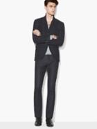 John Varvatos Raw Edge Peak Lapel Jacket Blue Marine Size: 46