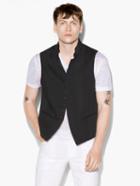 John Varvatos Paneled Vest Black Size: 48