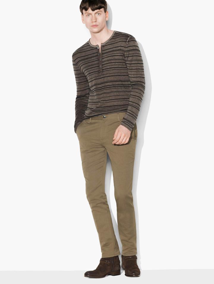 John Varvatos Cotton Linen Motor City Pants Brown Size: 32 Rg