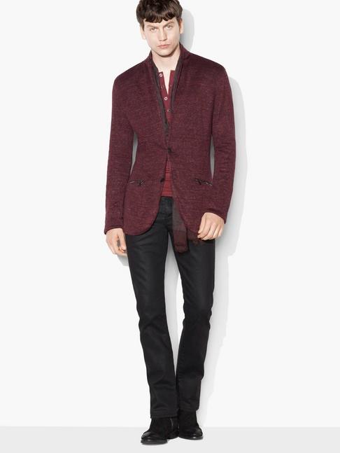 John Varvatos Linen Metallic Sweater Jacket