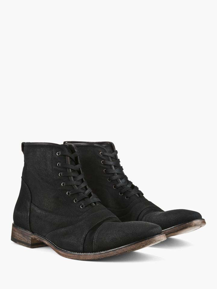 John Varvatos Fleetwood Lace Boot Black Size: 7.5