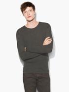 John Varvatos Thermal Crewneck Sweater Dark Olive Size: S