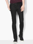 John Varvatos Bowery Coated Cotton Stretch Jean Black Tint Size: 28 Rg