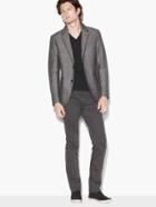 John Varvatos Notch Lapel Jacket Black/white Size: 36