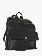 John Varvatos Richards Black Leather Backpack