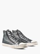 John Varvatos Double Zip Mid Top Fog Size: 7