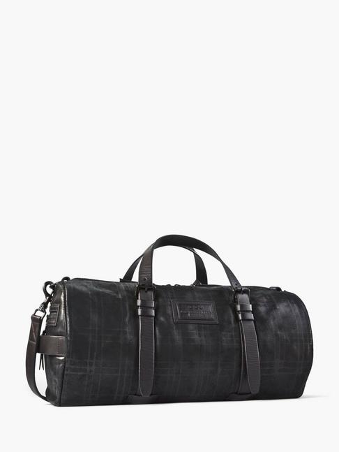 John Varvatos Suede Plaid Duffle
