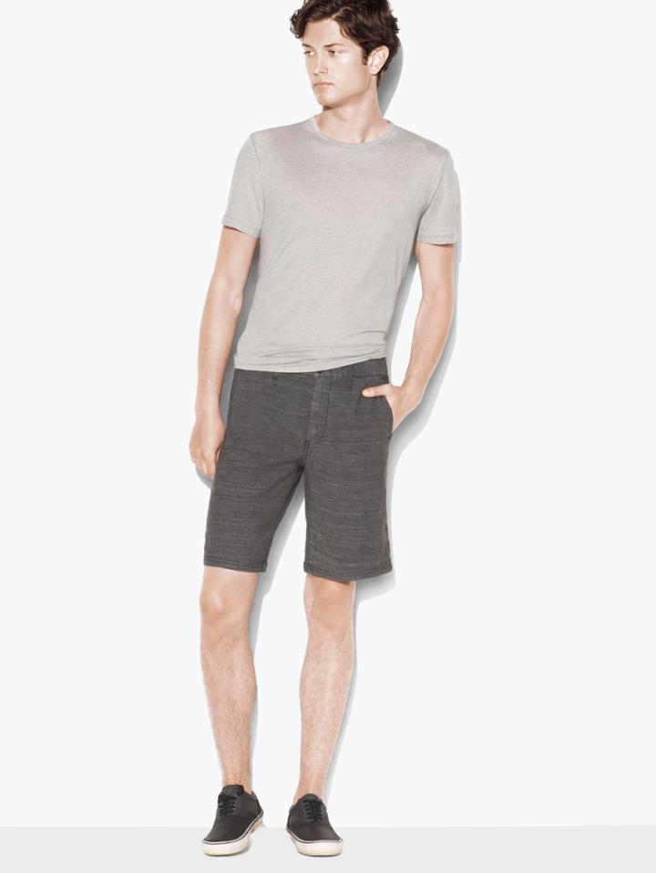 John Varvatos Striped Short Elephant Grey Size: 28