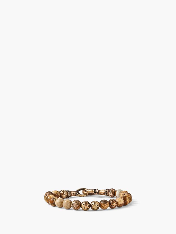 John Varvatos Artisanal Beaded Bracelet Sandstone