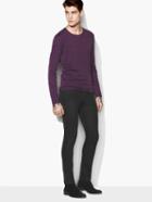 John Varvatos Artisan Crewneck Sweater Purple Size: Xs