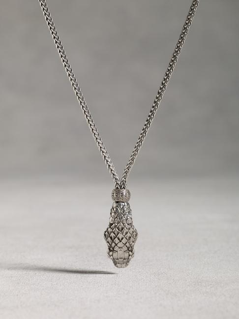 John Varvatos Sterling Silver Snake Pendant