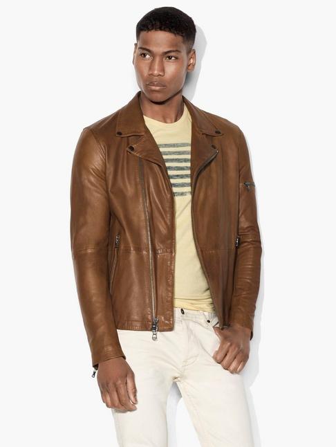 John Varvatos Asymmetric Leather Moto Jacket